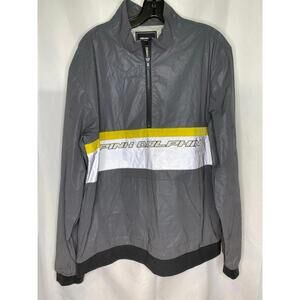Pink Dolphin 1/4 Zip Windbreaker Gray Reflective Size Large